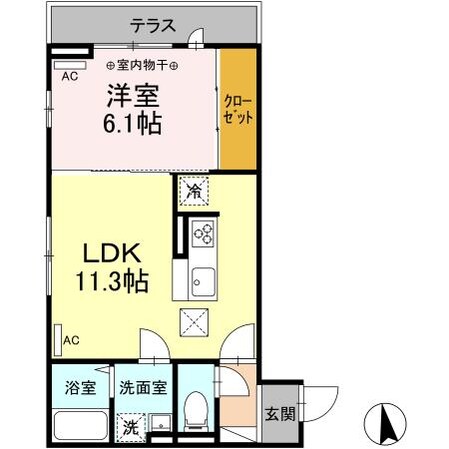 仙台駅 徒歩15分 1階の物件間取画像